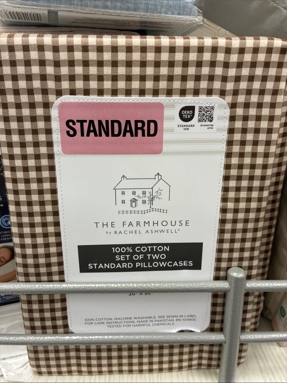 The Farmhouse by Rachel Ashwell Brown Gingham Standard Pillowcases - Set of 2